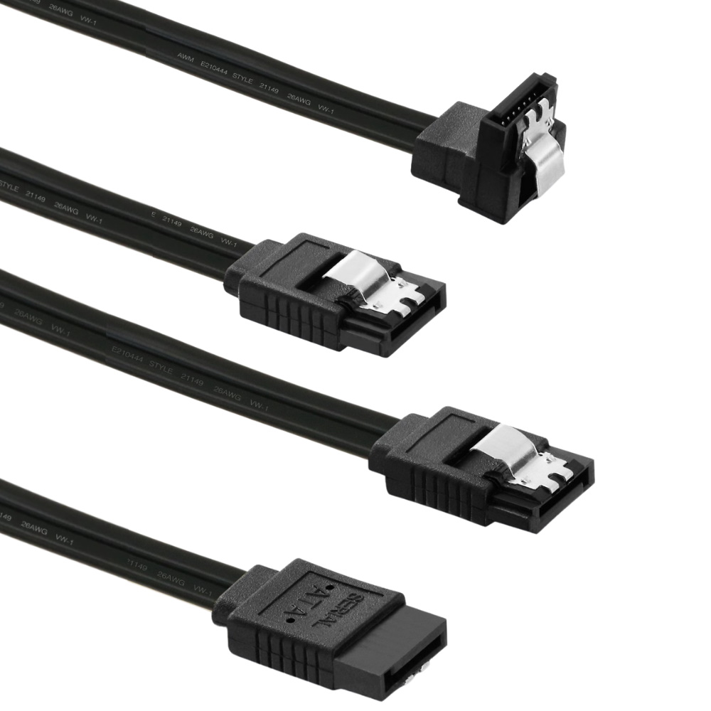 Pack Câble SATA avec verrou Droit & Coudé – Reconditionné
