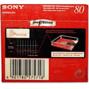 Sony MiniDisc Shock red 80 minutes