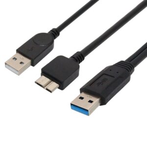 Câble double USB 3.0 Type A vers micro-b