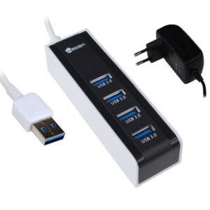 Heden hub USB 3.0 (4 ports) avec bloc d’alimentation secteur
