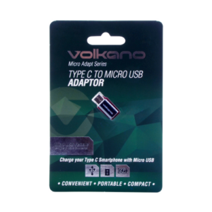 VOLKANO VK-20037-BK MICRO ADAPTATEUR USB-C (M) vers MicroUSB (F)