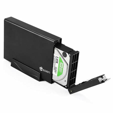 HEDEN Boitier EXT. USB3 pour HDD 3,5 SATA ALU NOIR