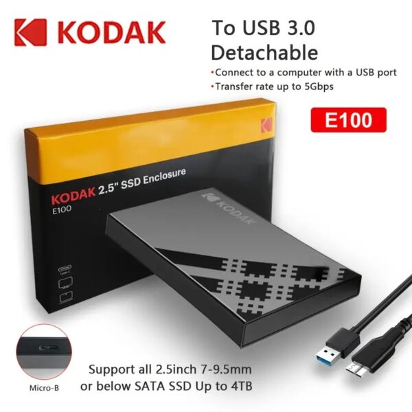 E100 Boitier EXT. USB3.0 pour HDD/SSD 2,5 SATA