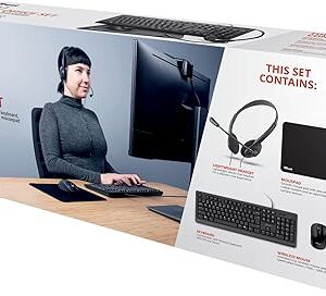 Primo Kit TELETRAVAIL Clavier+Souris s/fil+Tapis+Casque
