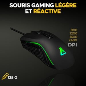 THE G-LAB COMBO YTTRIUM Pack GAMING Clavier à membrane +Souris +Tapis